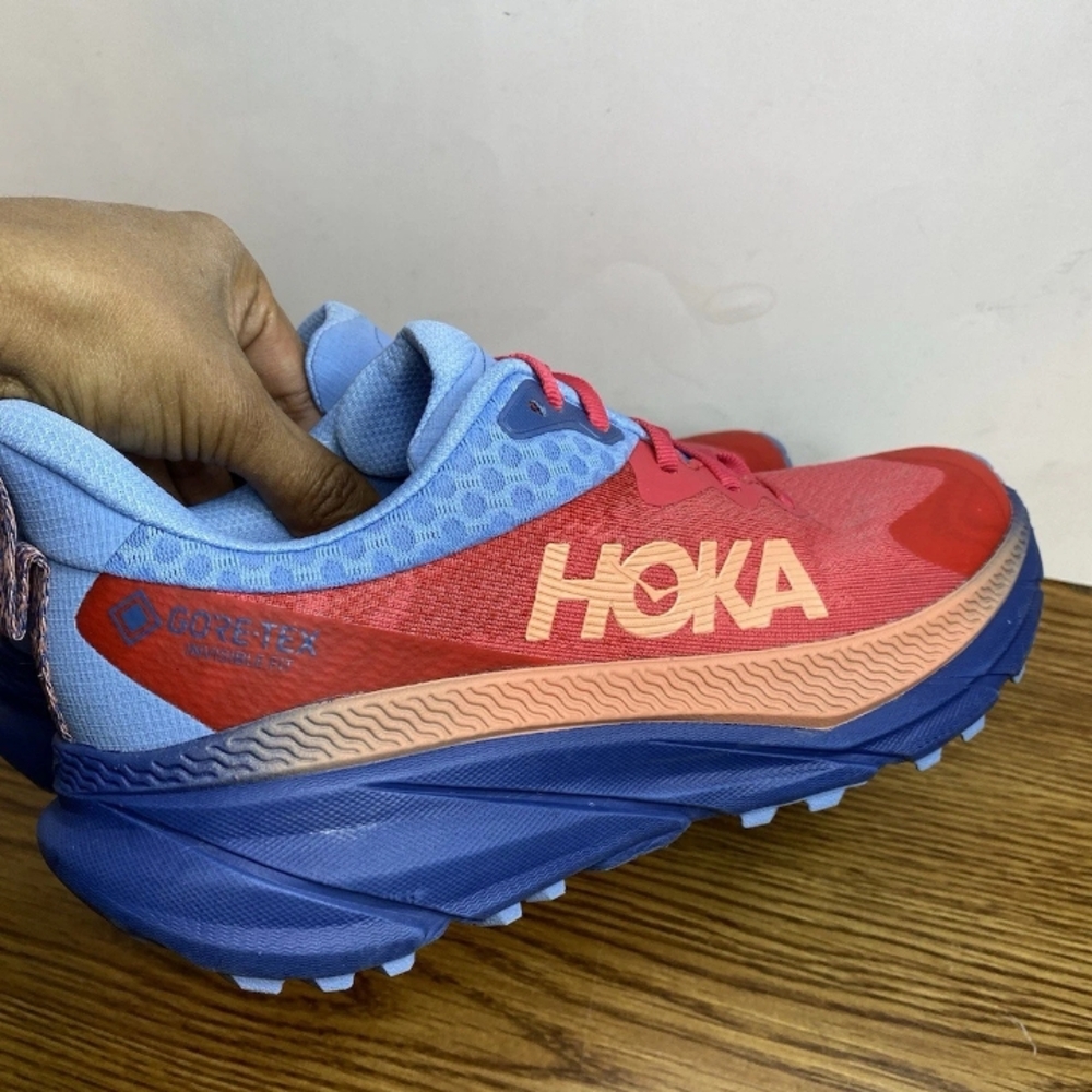Hoka Women's Red and Light Blue Athletic Shoes - Picture 6 of 15